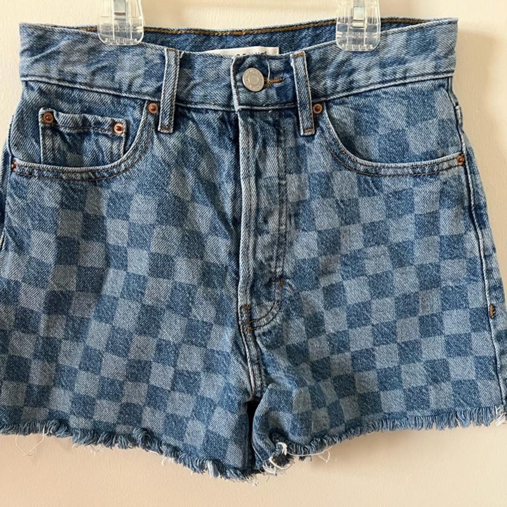 PacSun High rise checkered shorts